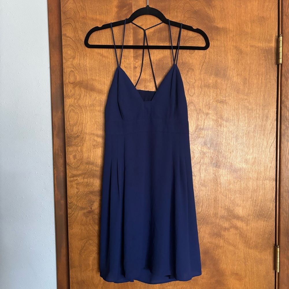 Express Spaghetti Strap Navy Dress